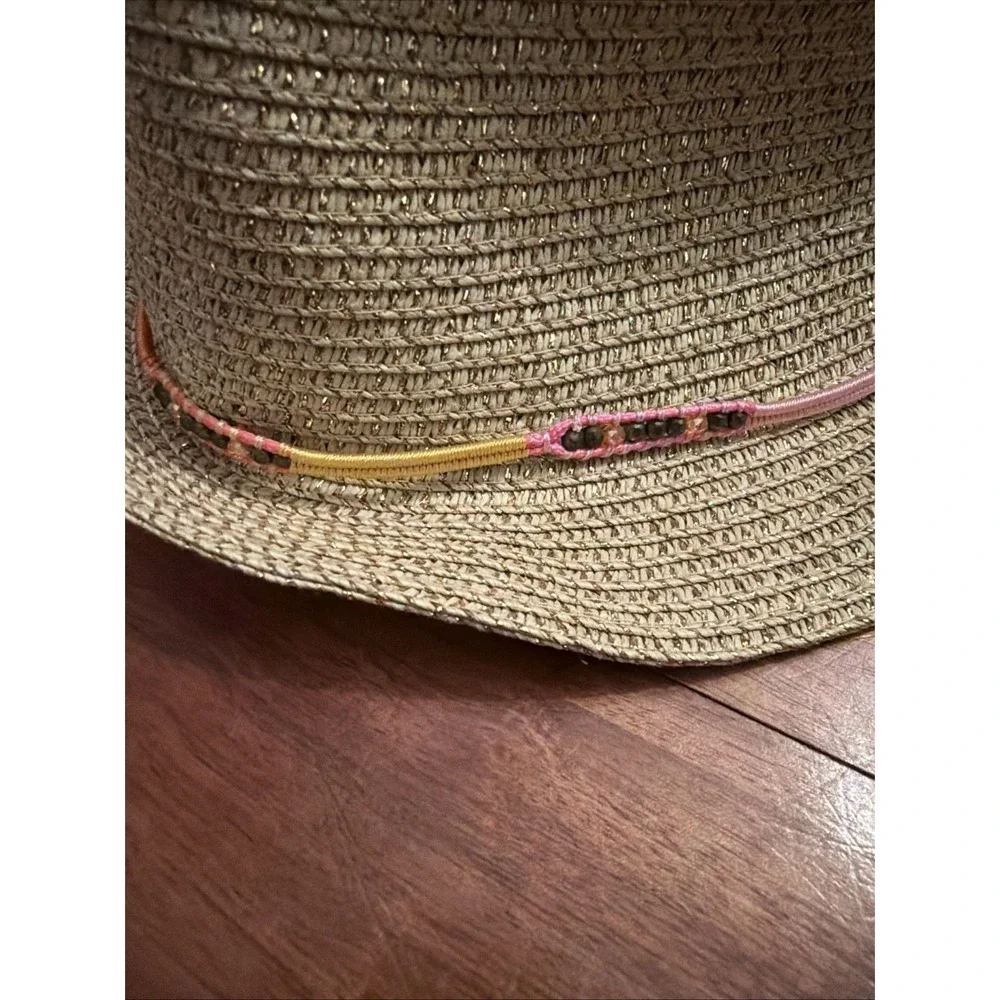 Lilly Pulitzer For Target Kids Girls Fedora Sunhat Shimmer Pink Tie